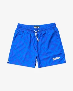 Geedup Monogram Swim Shorts Royal Blue